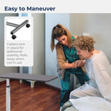 Drive Overbed Table Non-Tilt Top with Adjustment Handle, 28" to 45" Height Range - 13067-Case - LL Medico