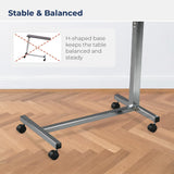 Drive Overbed Table Non-Tilt Top with Adjustment Handle, 28" to 45" Height Range - 13067-Case - LL Medico
