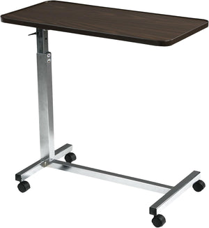 Drive Overbed Table Non-Tilt Top with Adjustment Handle, 28" to 45" Height Range - 13067-Case - LL Medico