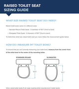 Drive Premium Raised Toilet Seat with Arms, Elongated, 3.5" Height, 13.75" x 19.25", 300 lb Capacity - 12403-Single - LL Medico