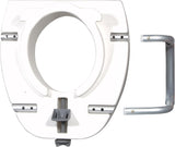 Drive Premium Raised Toilet Seat with Arms, Elongated, 3.5" Height, 13.75" x 19.25", 300 lb Capacity - 12403-Single - LL Medico