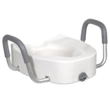 Drive Raised Elongated Toilet Seat with Lock and Arms - 12013 - LL Medico