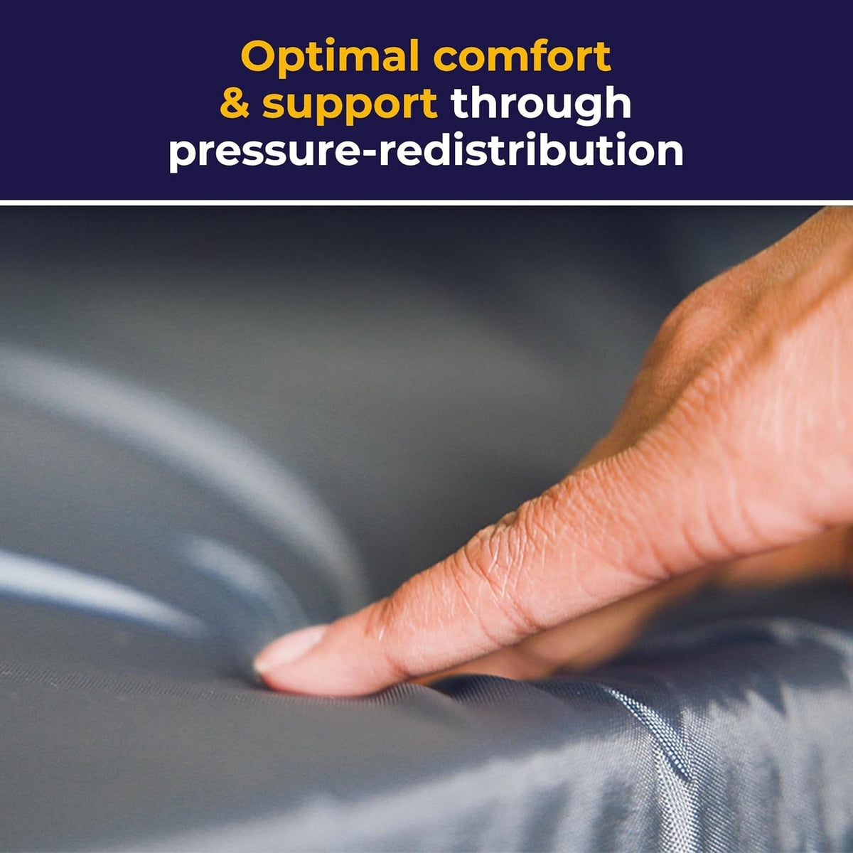 Drive Skin Protection Gel Wheelchair Seat Cushion, 18" x 16" x 3", Standard - 14886-Single - LL Medico