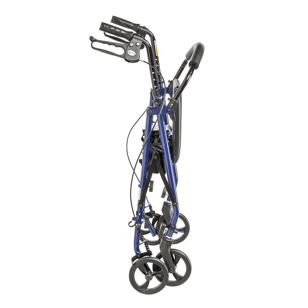 Drive Steel Patient Rollator w/ 6" Wheels, 300 lb Weight Capacity - R800KD-BL - LL Medico