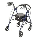 Drive Steel Patient Rollator w/ 6" Wheels, 300 lb Weight Capacity - R800KD-BL - LL Medico
