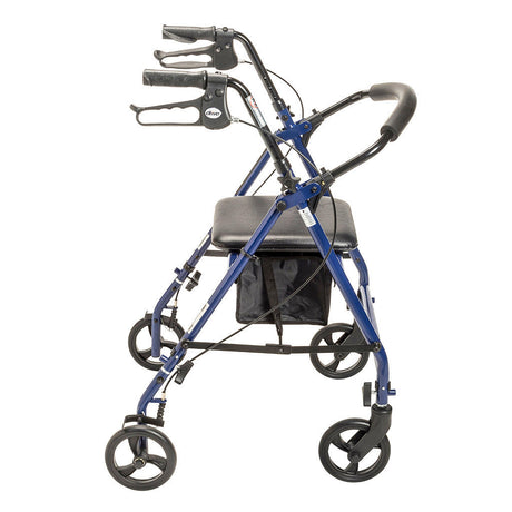 Drive Steel Patient Rollator w/ 6" Wheels, 300 lb Weight Capacity - R800KD-BL - LL Medico