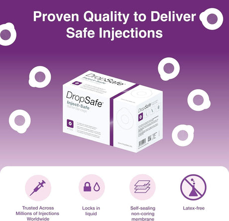 DropSafe Inject-Safe Barrier Bandage Pre-Injection Adhesive Strip, Sterile, 1 3/8" Diameter - 6070-Box - LL Medico