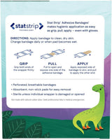 Dukal Herbie the Dino Stat Strip Adhesive Bandages, Sterile, 3/4 In x 3 In - 15601-Box - LL Medico
