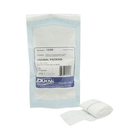 Dukal Vaginal Packing Sterile Cotton, 2" x 36", Case of 100 - 1339S-Case - LL Medico