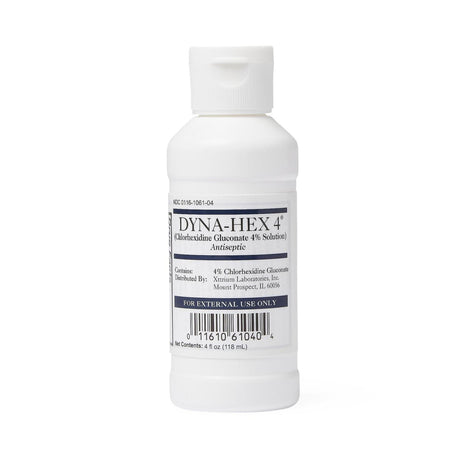 Dyna-Hex 4, Surgical Scrub Solution, 4% Chlorhexidine Gluconate, Liquid, Nonsterile, 4 oz. - 1061DYN04-Single - LL Medico