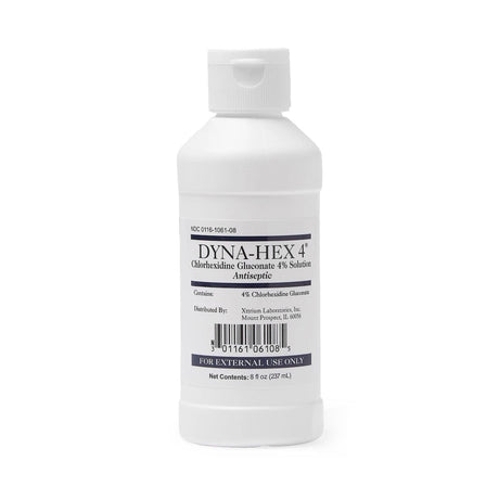 Dyna-Hex 4 Surgical Scrub Solution, Antiseptic Skin Cleanser, 4% CHG Chlorhexidine Gluconate, Liquid, 8 oz, Nonsterile - 1061DYN08-Single - LL Medico