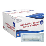 Dynarex Conforming Stretch Gauze Bandage, Sterile, 1-Ply, 4" x 4.1 Yard - 3114-Box - LL Medico