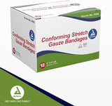 Dynarex Conforming Stretch Gauze Bandages, Non-Sterile, 4" x 4.1 Yard - 3104-Box - LL Medico