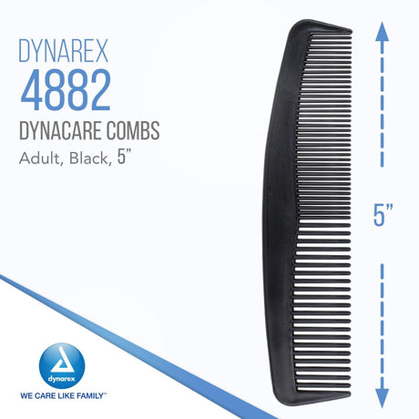 Dynarex DynaCare Adult Comb, Black, 5", Box of 12 - 4882-Box - LL Medico
