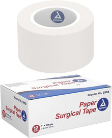 Dynarex Paper Surgical Tape, Non-Sterile, Latex-Free, 1" x 10 Yard - 3552-Box - LL Medico