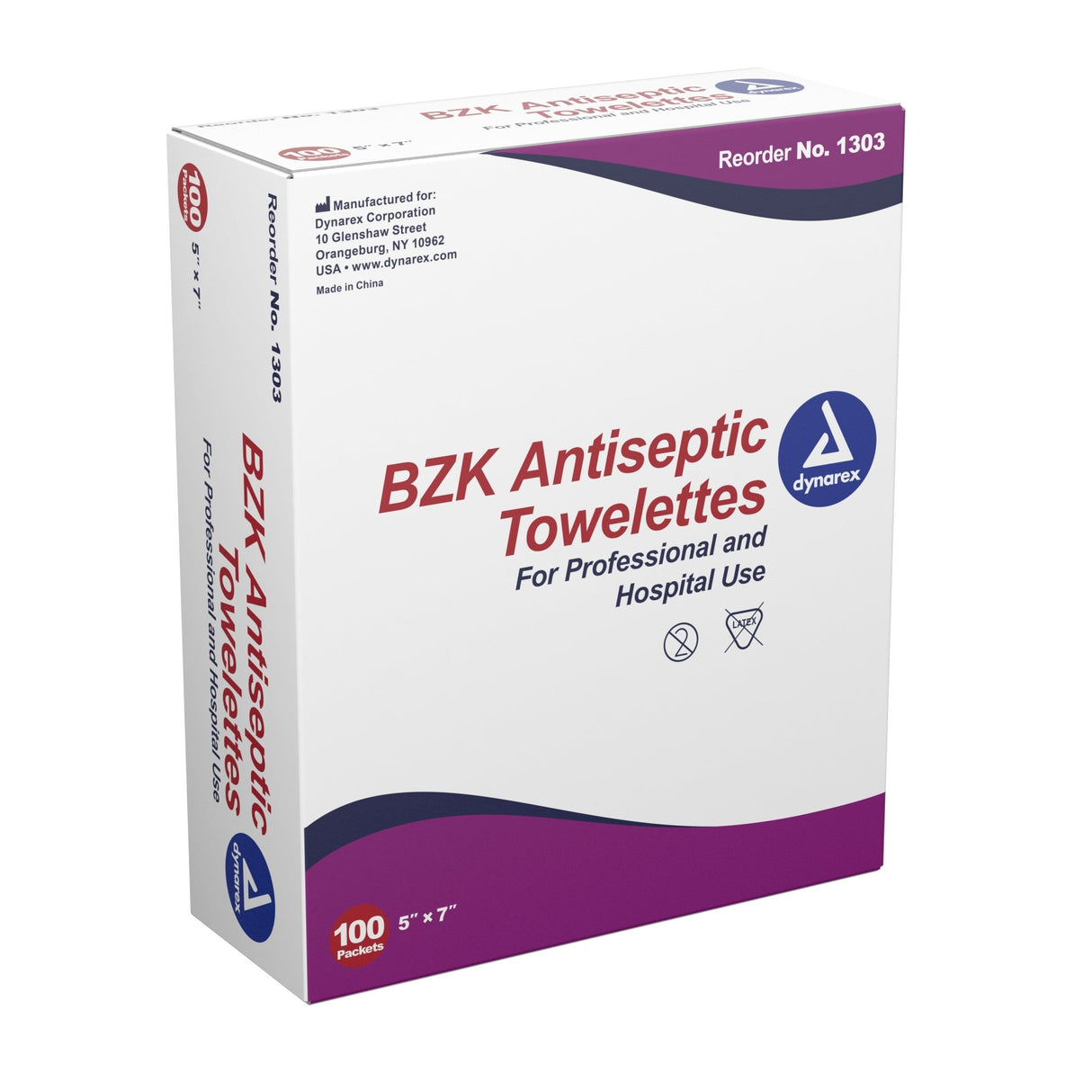 Dynarex Scented BZK Antiseptic Towelettes, Individual Packet - 1303-Box - LL Medico