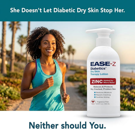 Ease-Z Diabetics' Dry Skin Therapy Lotion, Fragrance Free, 10.9 fl oz - EZL10Z-Single - LL Medico