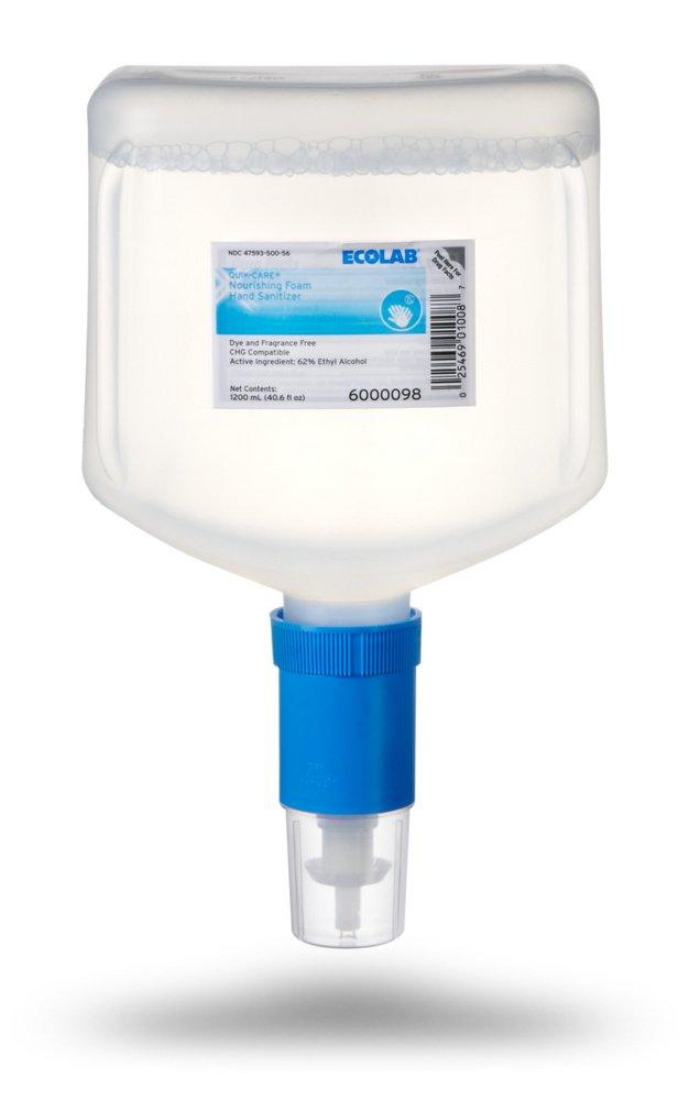 Ecolab Quik-Care Ethyl Alcohol Foaming Hand Sanitizer, 1,200 mL Dispenser Refill Bottle - 6000098-Single - LL Medico
