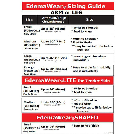 EdemaWear Stockinet, Medium, Yellow Stripe, 34" - B960001-Single - LL Medico