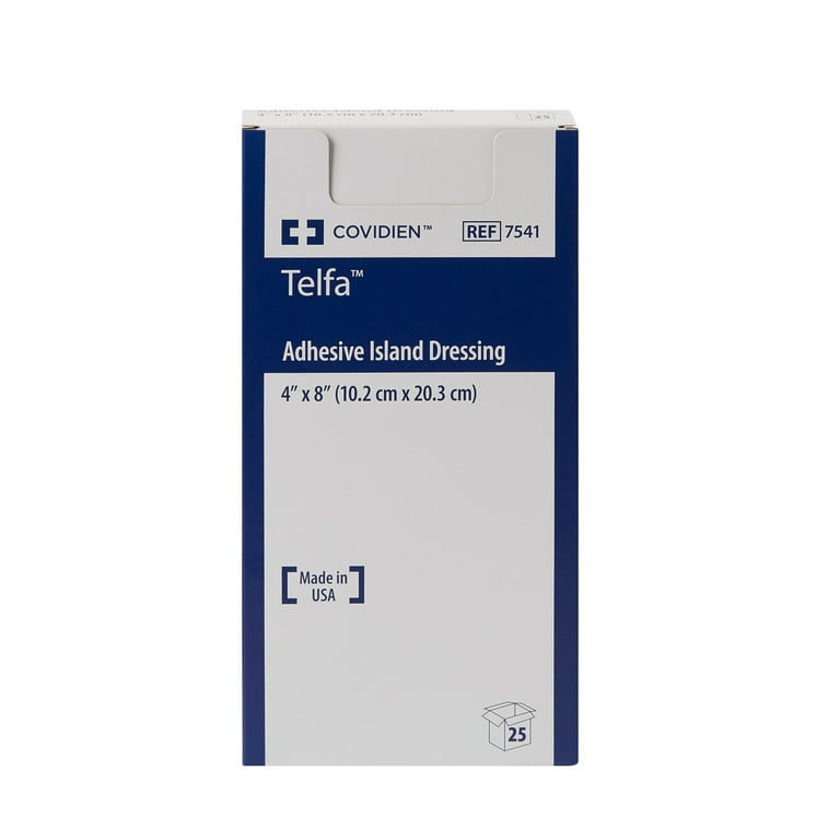 Telfa White Adhesive Dressing, 4 x 8 Inch