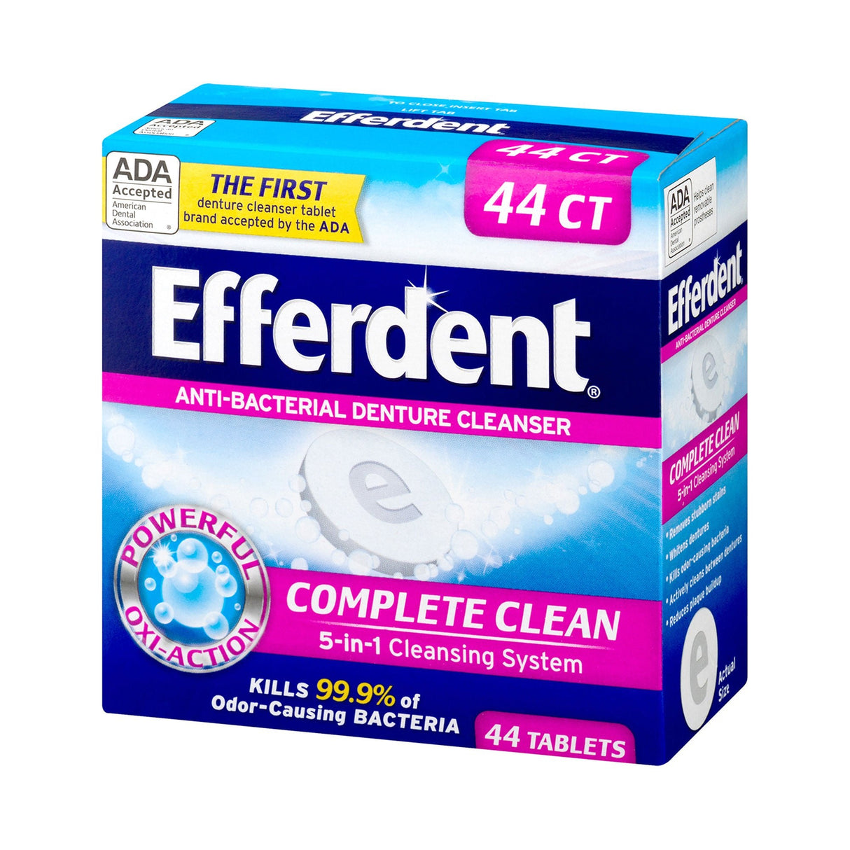 Efferdent Denture Cleaner, 44 Tablets per Box - 81483201586-Box - LL Medico