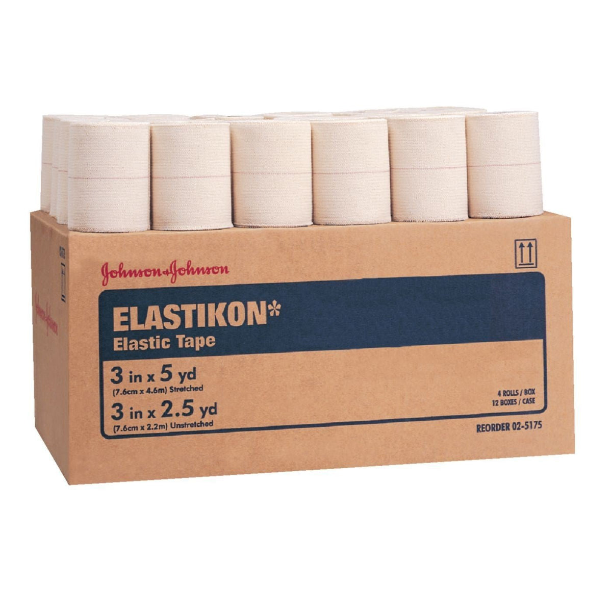 Elastikon Elastic Tape, White, 3" x 2 1/2 Yard, Box of 4 - 081080019-Box - LL Medico