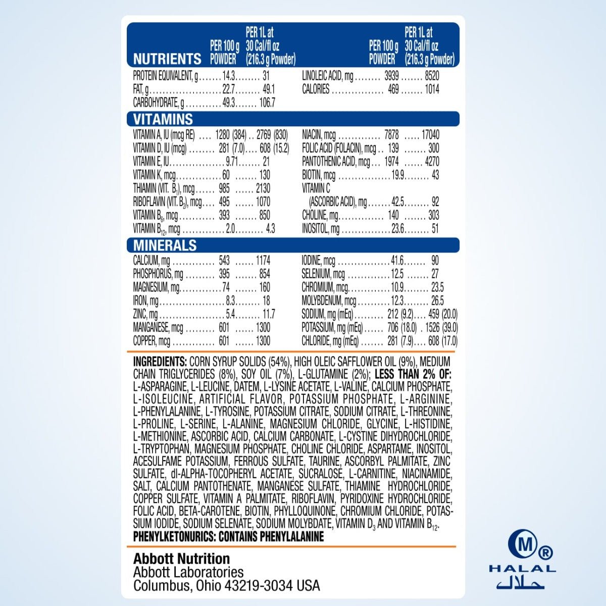 EleCare Jr Amino Acid - Based Nutrition Powder, Vanilla, 14.1 oz Can - 68630-Each - LL Medico