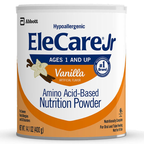 EleCare Jr Amino Acid - Based Nutrition Powder, Vanilla, 14.1 oz Can - 68630-Each - LL Medico