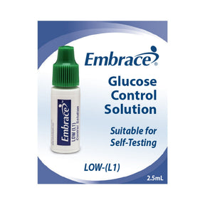 Embrace Blood Glucose Control Solution, Low, 2.5 mL - APX02AB0310-Single - LL Medico