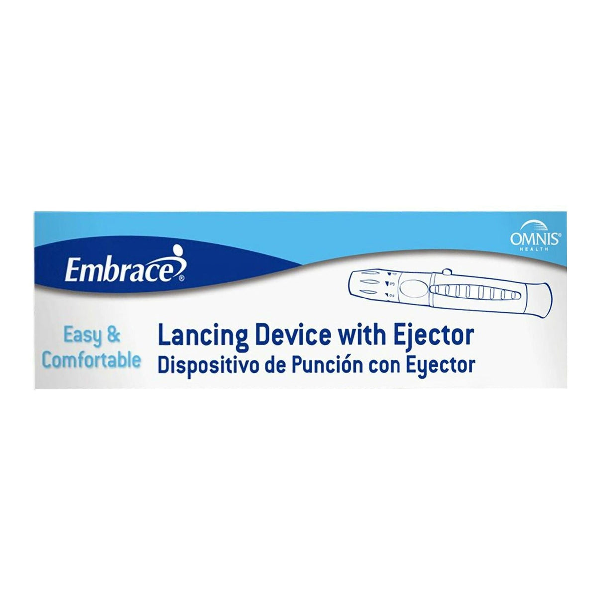 Embrace Lancing Device with Ejector - APX02AB0122-Box - LL Medico