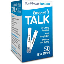 EmbraceTALK Blood Glucose Test Strips, Box of 50 - APX03AB0303 - LL Medico
