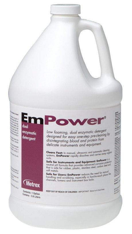 EmPower Multi-Enzymatic Instrument Detergent, Liquid Concentrate, Fresh Scent, 1 gal Jug - 10-4100-Single - LL Medico