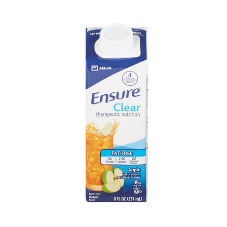 Ensure Clear Therapeutic Nutrition Drink, Apple, 8 oz Carton, CS/24 - 64903-Case - LL Medico