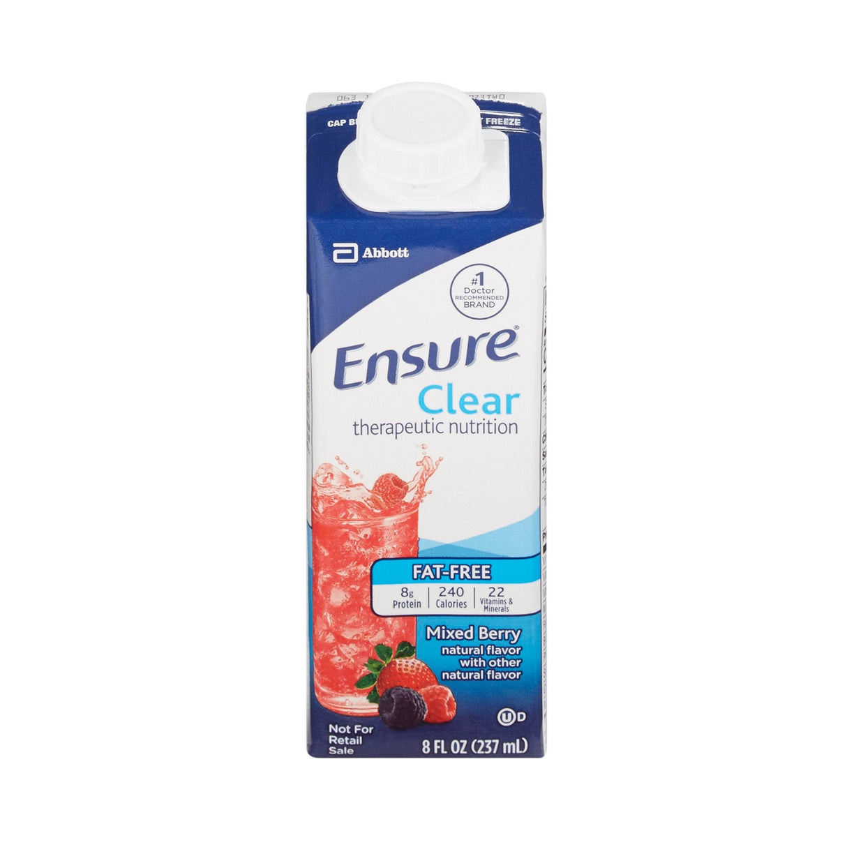 Ensure Clear Therapeutic Nutrition Drink, Mixed Berry, 8 oz Carton, CS/24 - 64900-Case - LL Medico