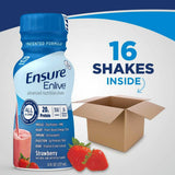 Ensure Enlive Strawberry, 8 oz Bottle, CS/24 - 64281-Case - LL Medico
