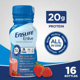 Ensure Enlive Strawberry, 8 oz Bottle, CS/24 - 64281-Case - LL Medico