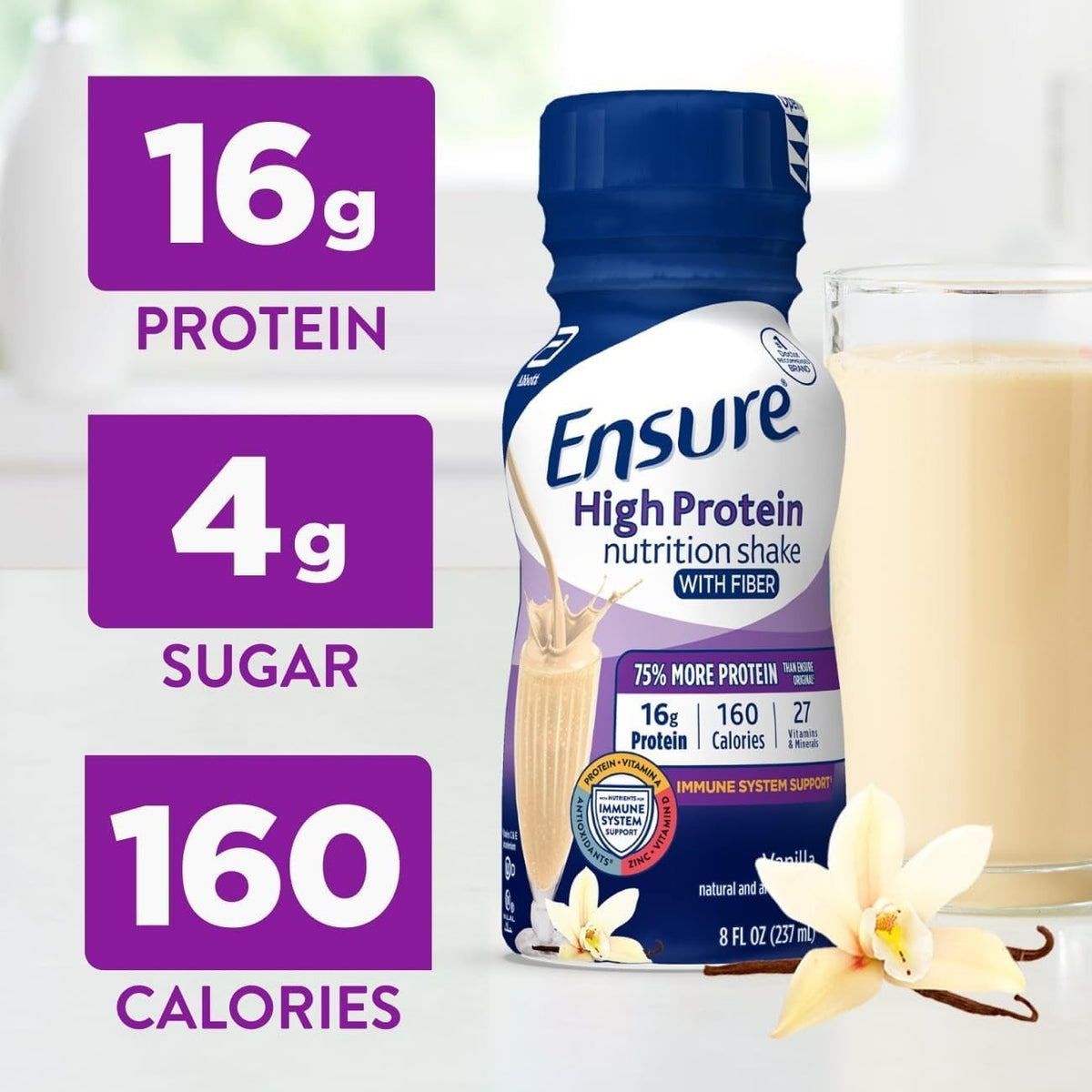 Ensure High Protein Nutrition Shake, Vanilla, 8 oz - 64117-Single - LL Medico