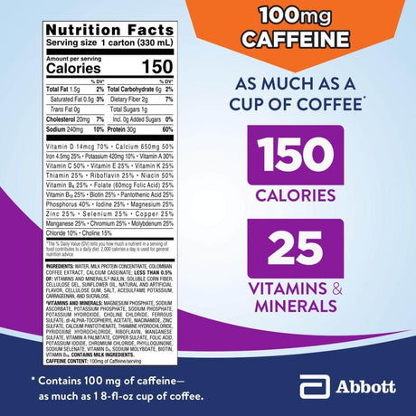 Ensure Max Protein Cafe Mocha, 11 oz Carton, CS/12 - 66893-Case - LL Medico