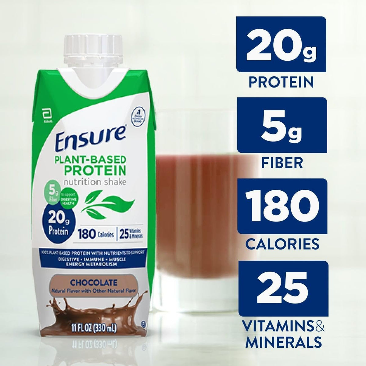 Ensure Plant Based Protein Shake, Chocolate, 11 oz - 67453-Single - LL Medico