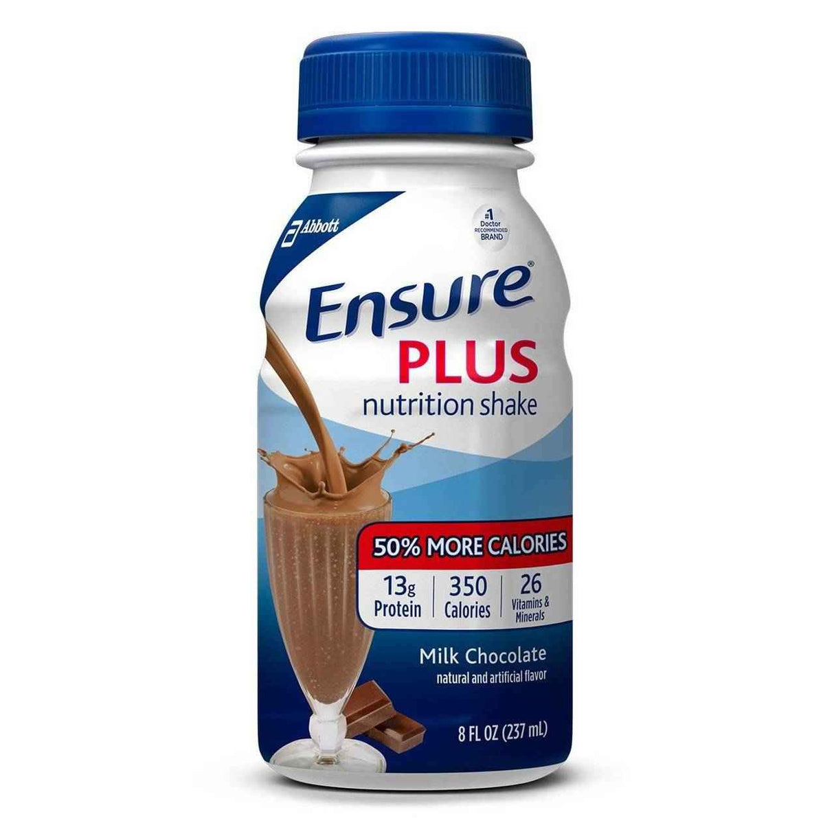 Ensure Plus Nutritional Shake, Milk Chocolate, 8 oz Bottle, CS/24 - 57266-Case - LL Medico