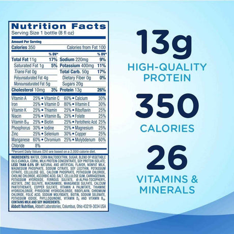 Ensure Plus Nutritional Shake, Vanilla, 8 oz Bottle, CS/24 - 57263-Case - LL Medico