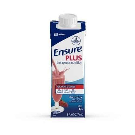 Ensure Plus Therapeutic Nutritional Shake, Strawberry, 8 oz Carton - 64907-Case - LL Medico