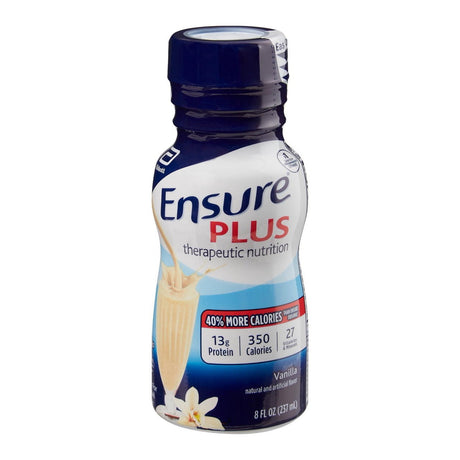 Ensure Plus Therapeutic Nutritional Shake, Vanilla, 8 oz Bottle, CS/24 - 58303-Case - LL Medico