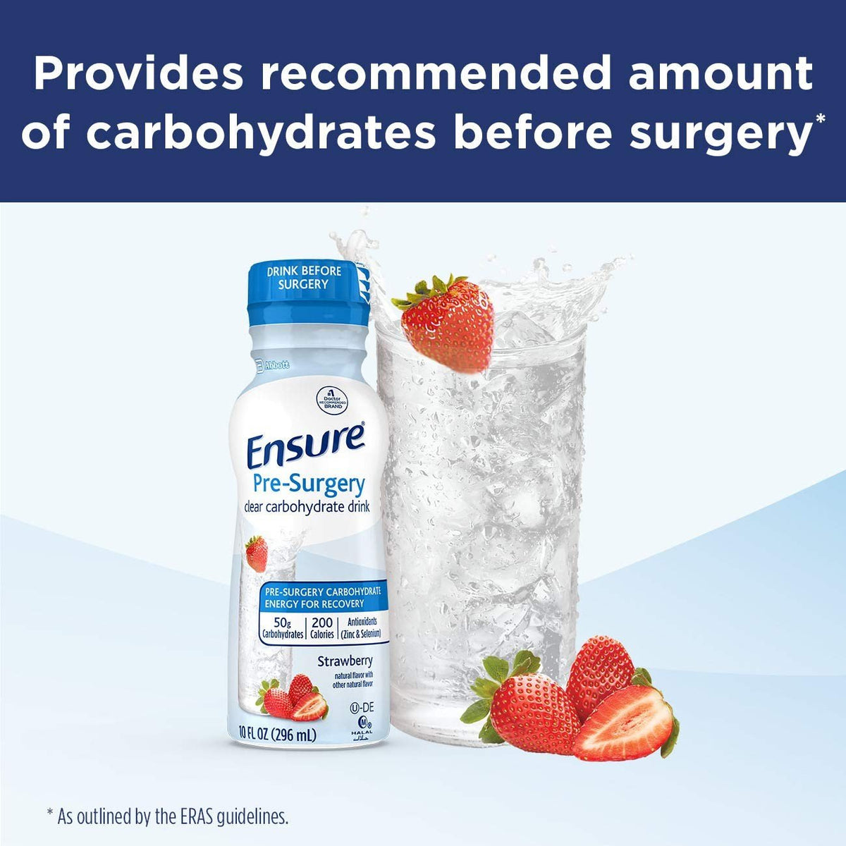 Ensure Pre-Surgery Clear Carbohydrate Drink, Strawberry, 10 oz - 66437-Single - LL Medico