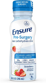 Ensure Pre - Surgery Clear Carbohydrate Drink, Strawberry, 10 oz Bottle - 65044-Case - LL Medico