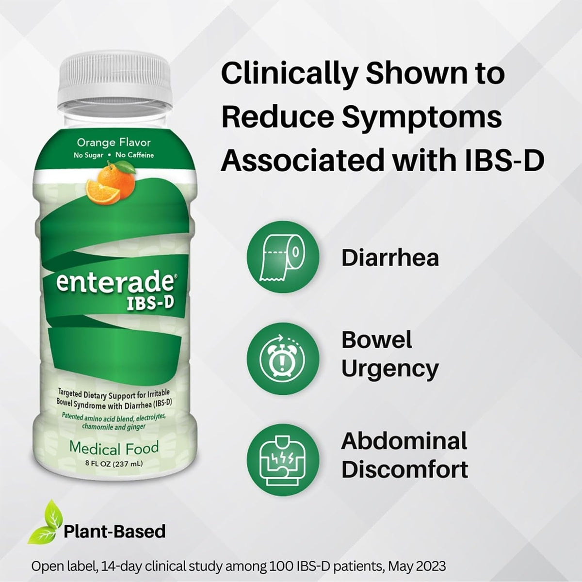 enterade IBS-D Oral Supplement, Orange, 8 oz - 850052516215-Case - LL Medico