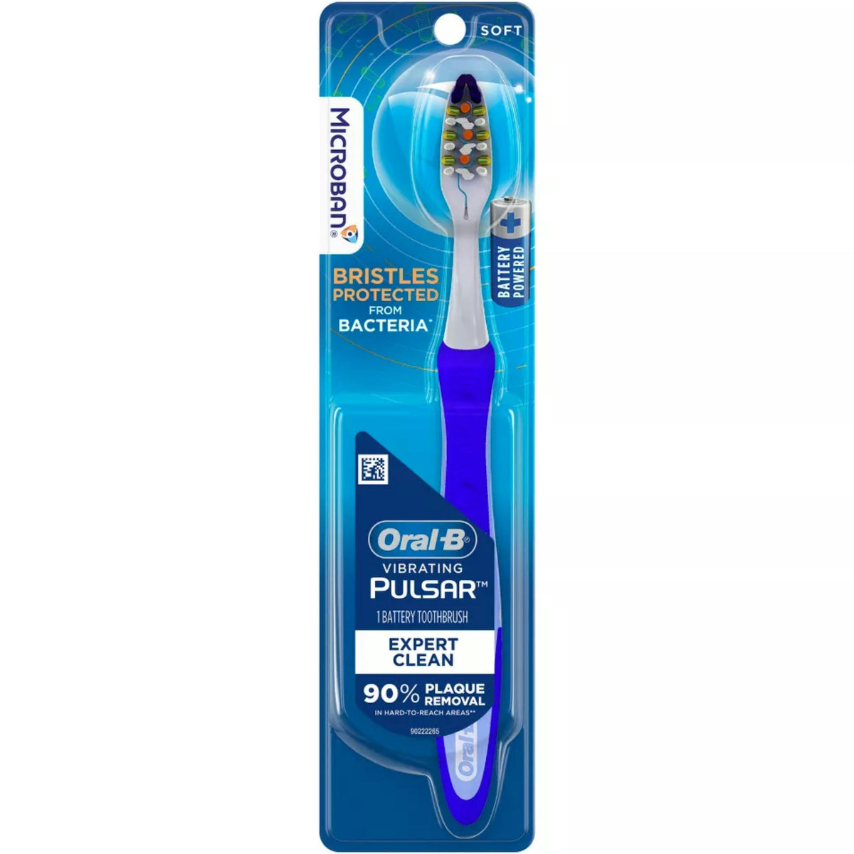 Oral-B Pulsar Battery Powered Toothbrush, Expert Clean, Blue / White