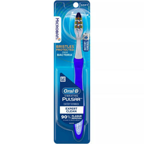 Oral-B Pulsar Battery Powered Toothbrush, Expert Clean, Blue / White