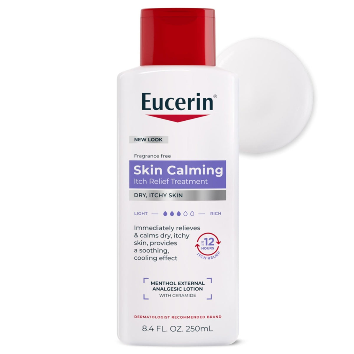 Eucerin Itch Relief Intensive Calming Lotion, Unscented, 8.4 oz - 07214002657-Single - LL Medico