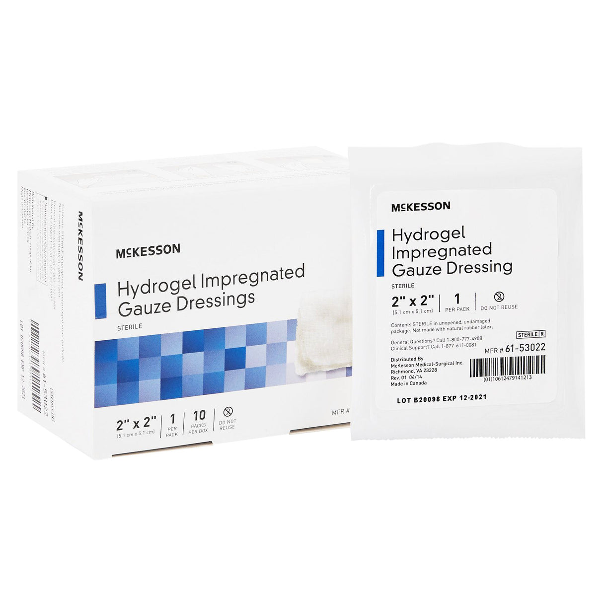 McKesson Hydrogel Gauze Dressing, 2 x 2 Inch